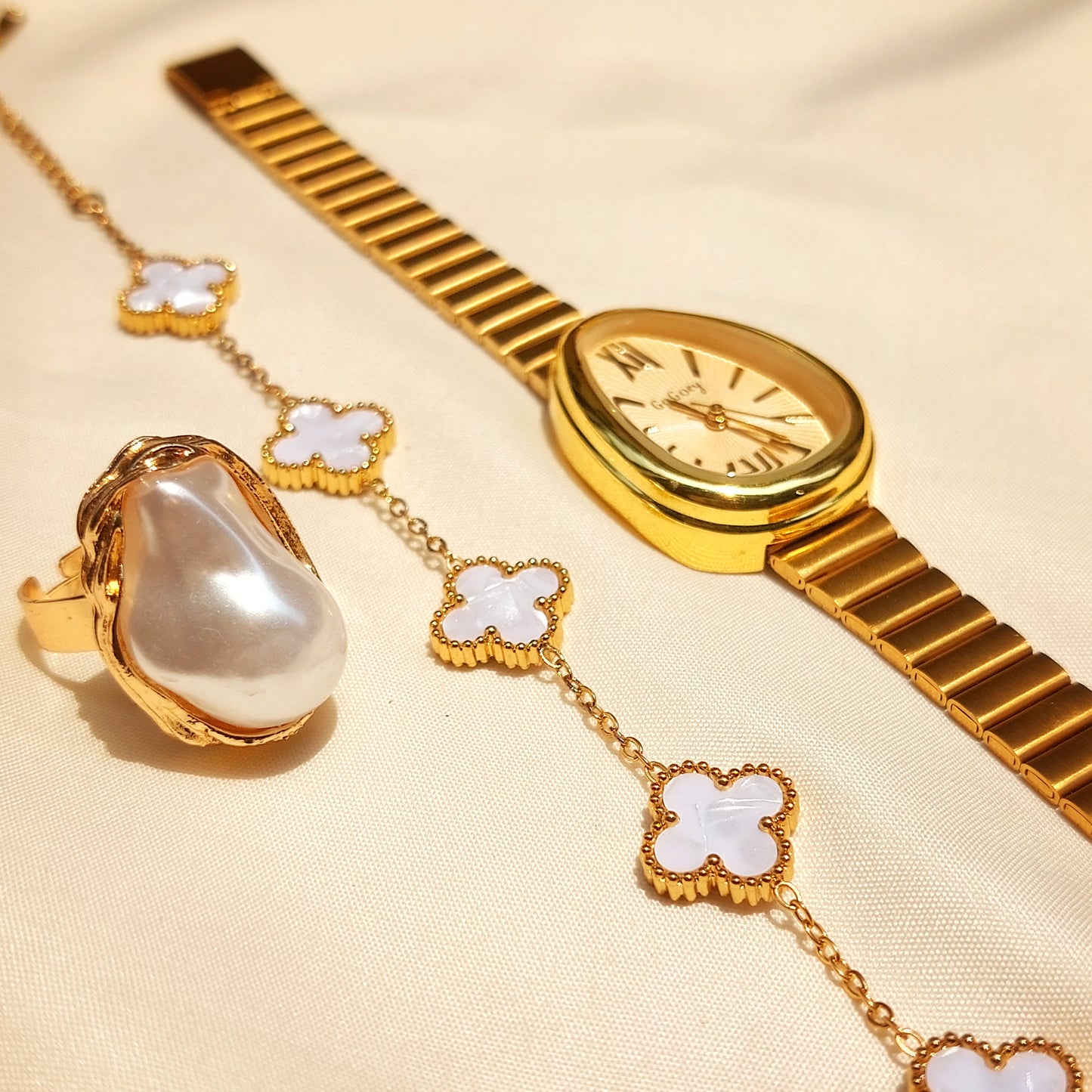 Full Hand Accessories Set (Gold) – Elegant Ready-to-Wear Combo