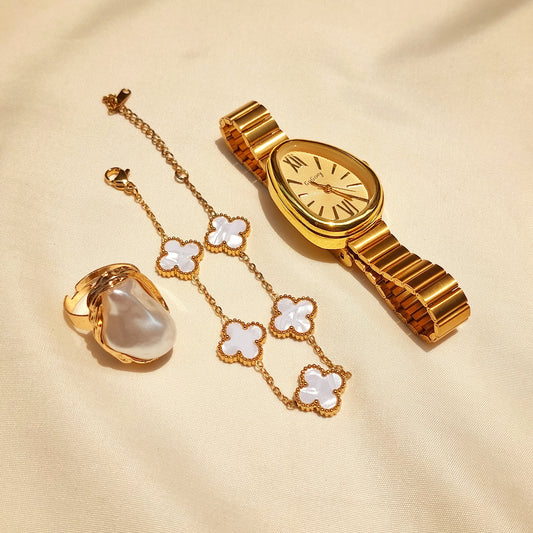 Full Hand Accessories Set (Gold) – Elegant Ready-to-Wear Combo