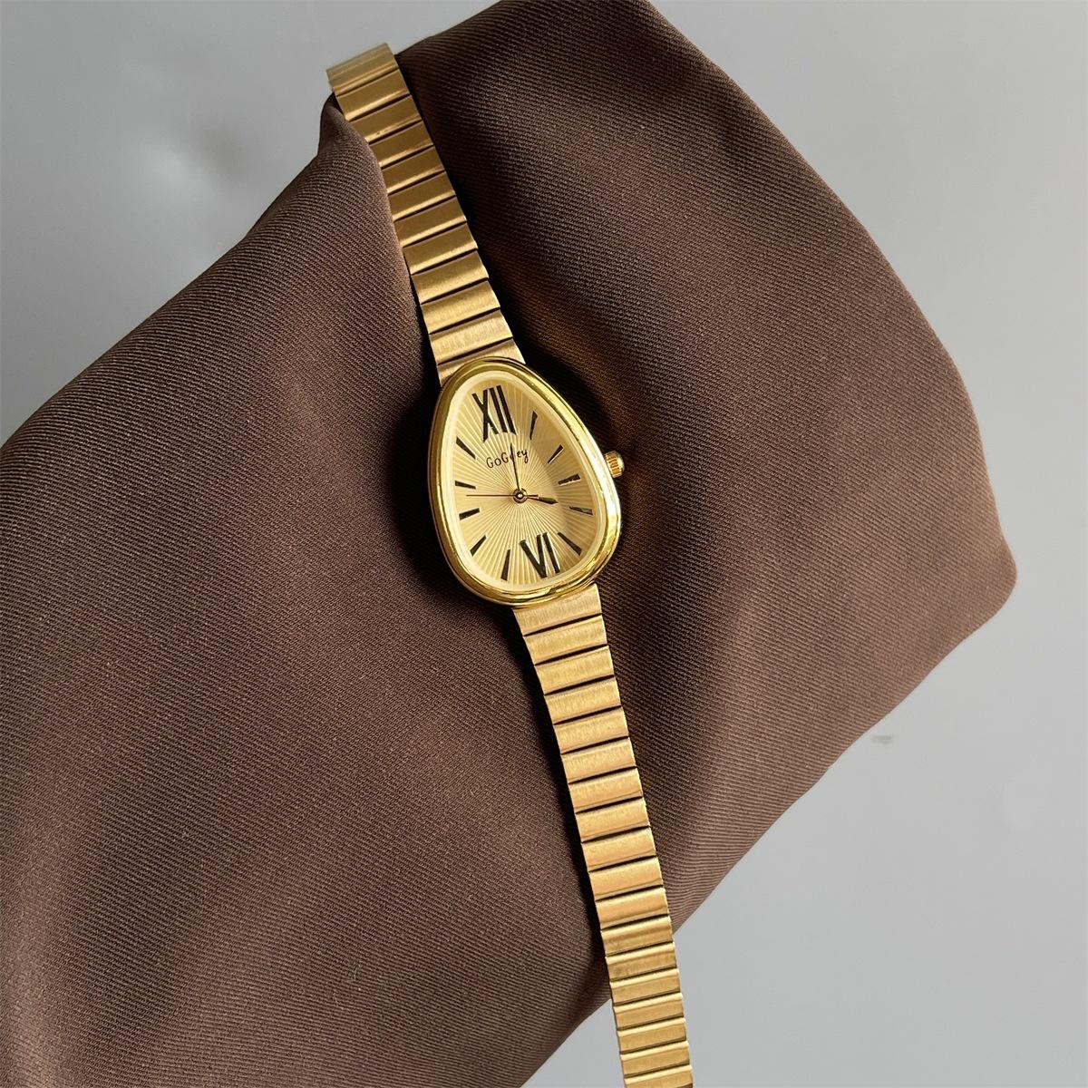 GOGOey Elegant Teardrop Quartz Watch – Gold