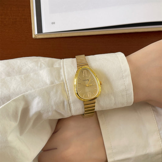 GOGOey Elegant Teardrop Quartz Watch – Gold