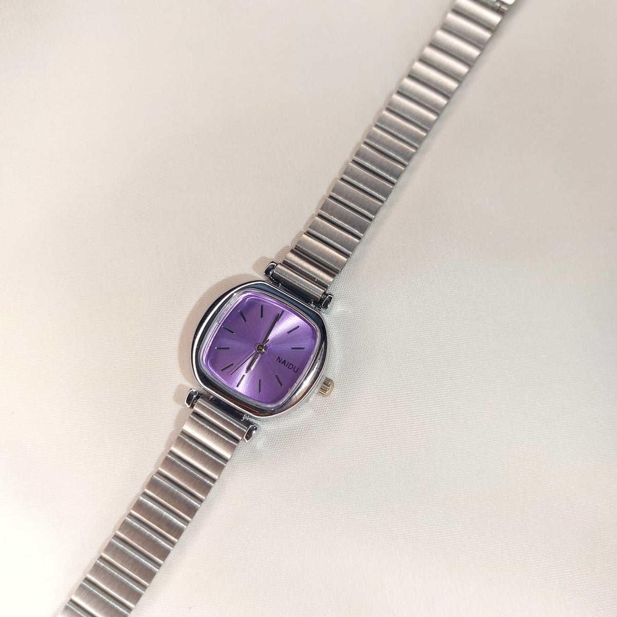 NAIDU – Elegant Square Quartz Watch - Purple