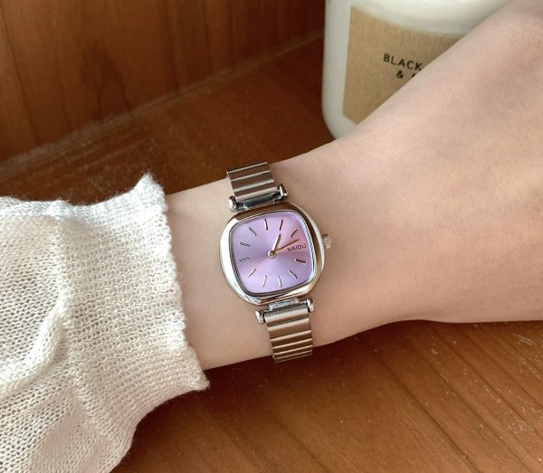 NAIDU – Elegant Square Quartz Watch - Purple