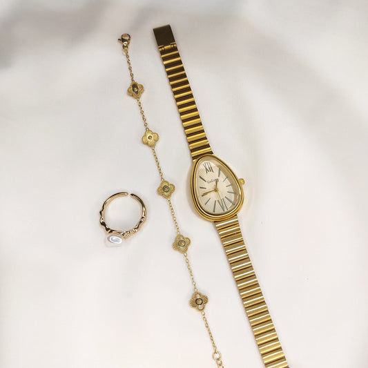 Full Hand Accessories Set – Elegant Ready-to-Wear Combo (Gold-Gold)