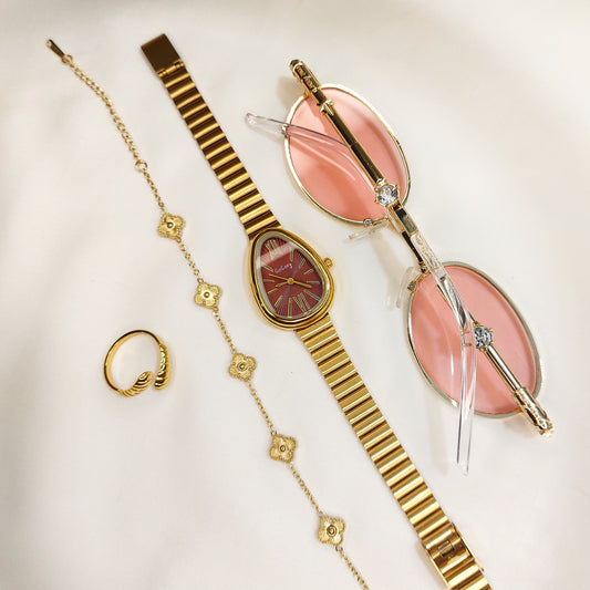 Ready-to-Go Out Combo Set for Women (Golden-Maroon)